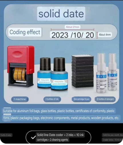 Date code machine and accessories